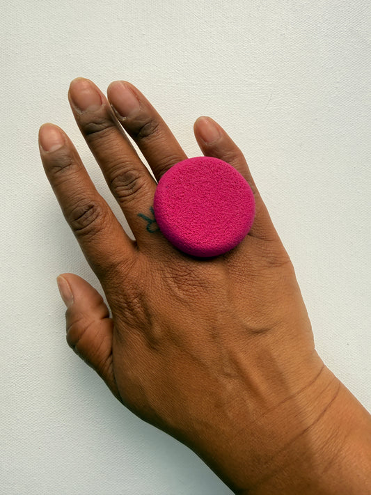 RUCKUS ADJUSTABLE MAGENTA PINK RING ~ 7